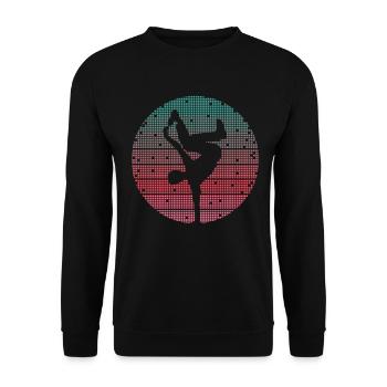 Breakdance Danse Breakdancer Breakdancer Rétro Breakdancer - Sweat-shirt Unisexe - noir - Devant - Alina (178cm) & Michal (187cm)