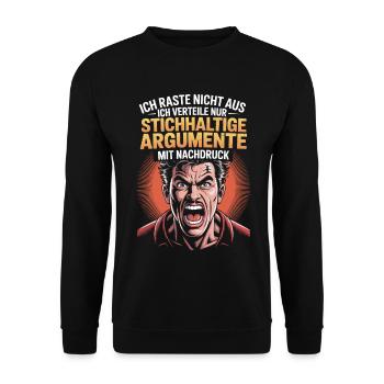 Arguments valides, comique - Sweat-shirt Unisexe - noir - Devant - Alina (178cm) & Michal (187cm)