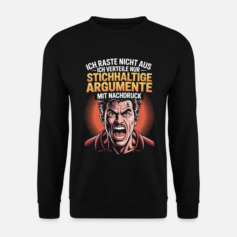 Valid arguments comic man - Unisex Sweatshirt - black