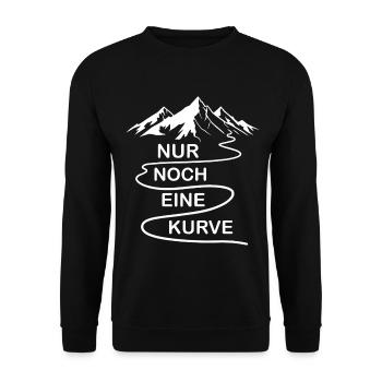 Juste une courbe de plus : drôles de montagnes et de montagnes alpines - Sweat-shirt Unisexe - noir - Devant - Alina (178cm) & Michal (187cm)