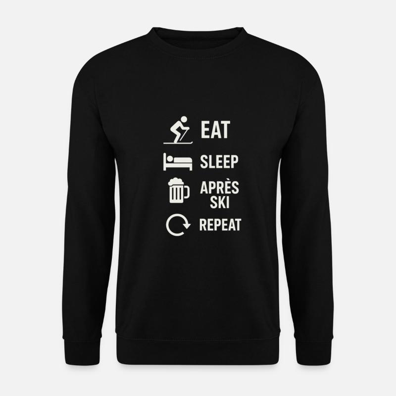 Eat Sleep Après Ski Repeat - Unisex Pullover - Schwarz