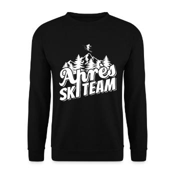 Après Équipe de ski, sports d’hiver, forfaits ski - Sweat-shirt Unisexe - noir - Devant - Alina (178cm) & Michal (187cm)