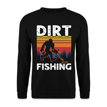 Dirt Fishing Sasquatches - Unisex Pullover - Schwarz - Vorne - Alina (178cm) & Michal (187cm)