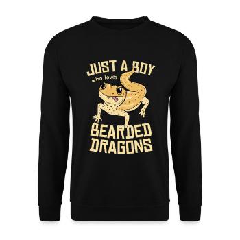 Bearded Dragon Liebe Shirt - Unisex Pullover - Schwarz - Vorne - Alina (178cm) & Michal (187cm)