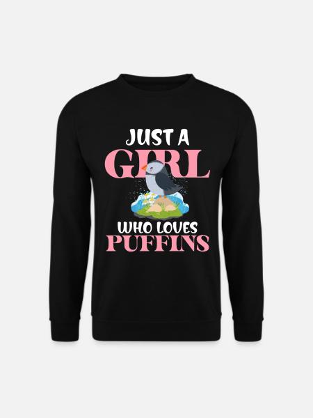 Une seule fille aime les macareux - Sweat-shirt Unisexe - noir