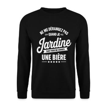 Don't Disturb Me When I Garden Humor Garden - Unisex Sweatshirt - black - Front - Alina (178cm) & Michal (187cm)
