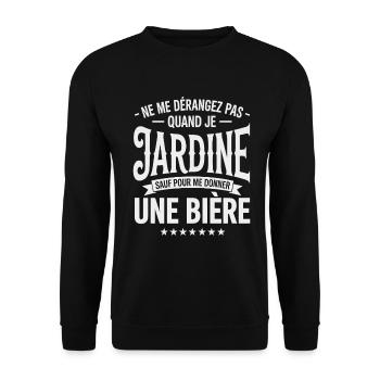 Don't Disturb Me When I Garden Humor Garden - Unisex Sweatshirt - black - Front - Alina (178cm) & Michal (187cm)