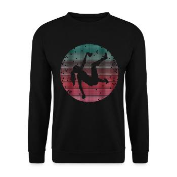Escaladeuses rétro de bloc, femmes grimpantes - Sweat-shirt Unisexe - noir - Devant - Alina (178cm) & Michal (187cm)
