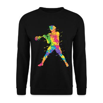 Joueurs de crosse Garçons multicolores de crosse masculin - Sweat-shirt Unisexe - noir - Devant - Alina (178cm) & Michal (187cm)