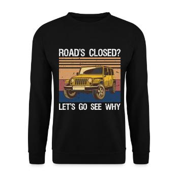 Offroad Racing Dad Off Roading Car - Unisex Sweatshirt - black - Front - Alina (178cm) & Michal (187cm)