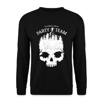 Après Ski Party Team, Winter sports, Ski packages - Unisex Sweatshirt - black - Front - Alina (178cm) & Michal (187cm)