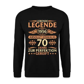 70e anniversaire Absolument unique Né en 1956 - Sweat-shirt Unisexe - noir - Devant - Alina (178cm) & Michal (187cm)