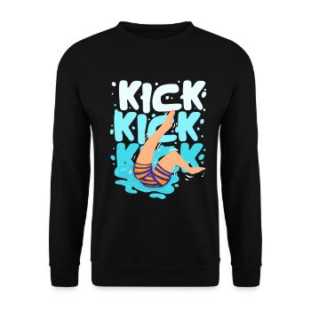 Swimming instructor - Unisex Sweatshirt - black - Front - Alina (178cm) & Michal (187cm)
