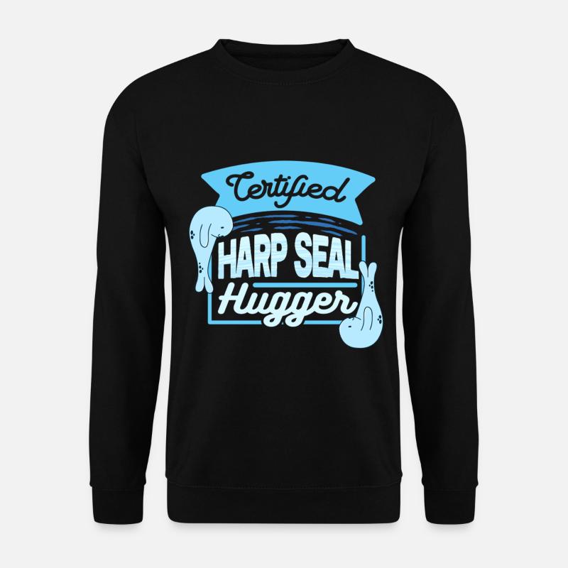 Sattelrobbe Robben Certified Harp Seal Hugger - Unisex Pullover - Schwarz