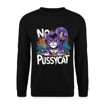 Pas de chat rebelle Chat Combattant - Sweat-shirt Unisexe - noir - Devant - Alina (178cm) & Michal (187cm)