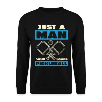 Only one man loves pickleball - Unisex Sweatshirt - black - Front - Alina (178cm) & Michal (187cm)