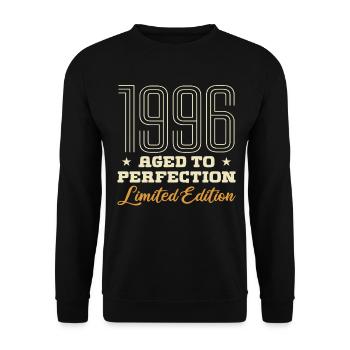 1996 The Age of Perfection 96 Birthday Gift - Unisex Sweatshirt - black - Front - Alina (178cm) & Michal (187cm)