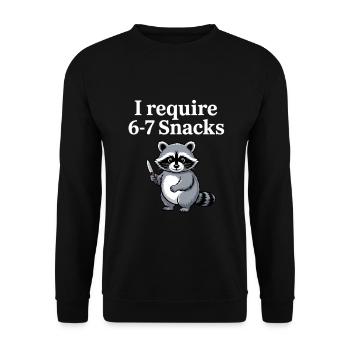 6-7 Refroidisseur de mèmes Internet 6 7 Raton laveur - Sweat-shirt Unisexe - noir - Devant - Alina (178cm) & Michal (187cm)