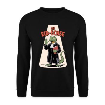 The Eid Lizard in Judge Look Cartoon - Unisex Sweatshirt - black - Front - Alina (178cm) & Michal (187cm)