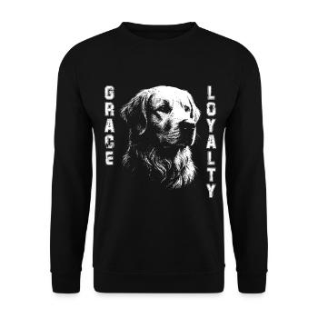 Golden Retriever stylish design - Unisex Sweatshirt - black - Front - Alina (178cm) & Michal (187cm)