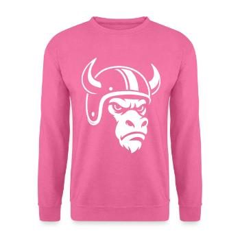 Biker Bull – Racing Spirit & Steel Head - Sweat-shirt Unisexe - rose - Devant
