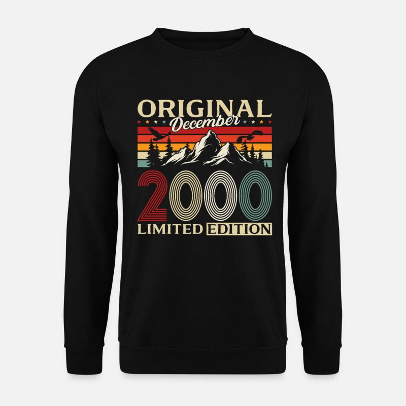 25. Geburtstag Original Dezember Jahrgang 2000 - Unisex Pullover - Schwarz