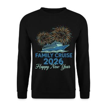 Croisière en famille 2026 Célébration du Nouvel An - Sweat-shirt Unisexe - noir - Devant - Alina (178cm) & Michal (187cm)
