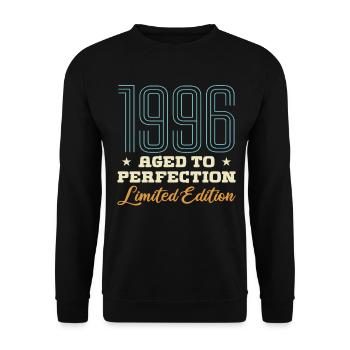 1996 30th Anniversary Gift 30 Years Vintage 96 - Unisex Sweatshirt - black - Front - Alina (178cm) & Michal (187cm)