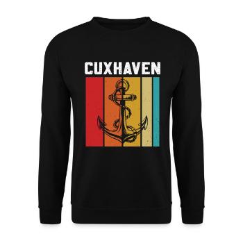 NORDSEE CUXHAVEN Urlaub Lustiges - Unisex Pullover - Schwarz - Vorne - Alina (178cm) & Michal (187cm)