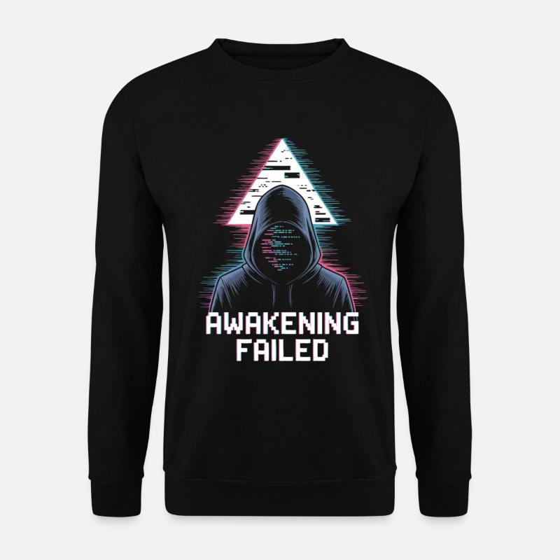 Éveil raté – Silhouette néon glitchée - Sweat-shirt Unisexe - noir