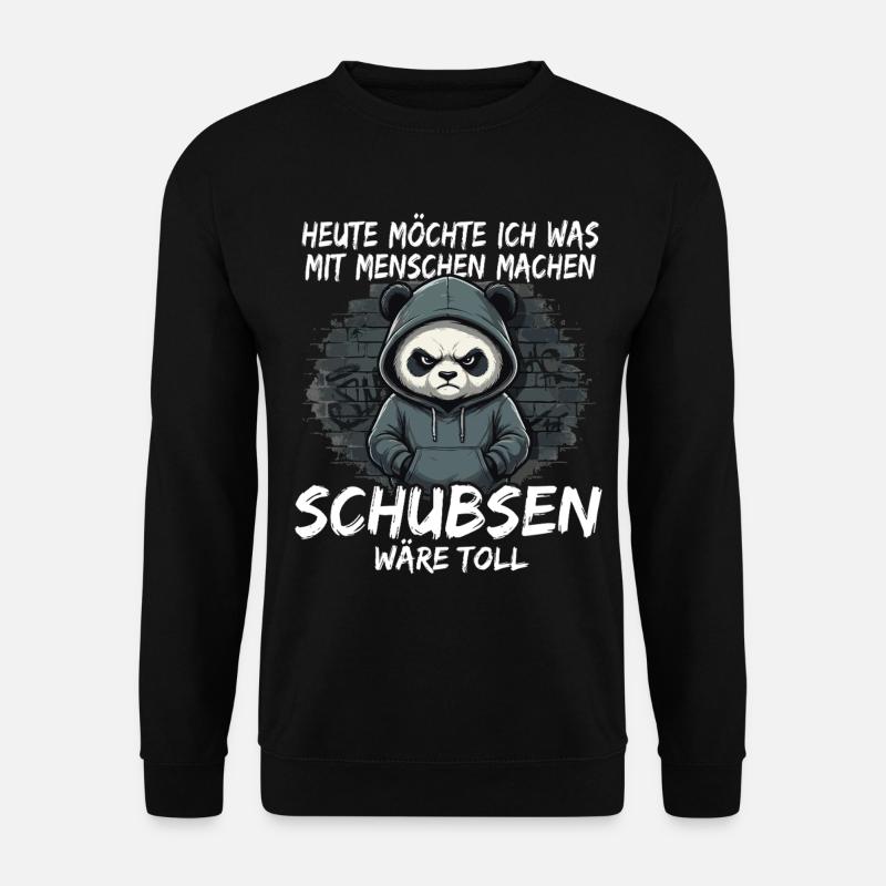 Grim Panda – Bousculade sarcastique - Sweat-shirt Unisexe - noir