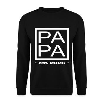 Papa est 2026 Father's Day - Unisex Sweatshirt - black - Front - Alina (178cm) & Michal (187cm)