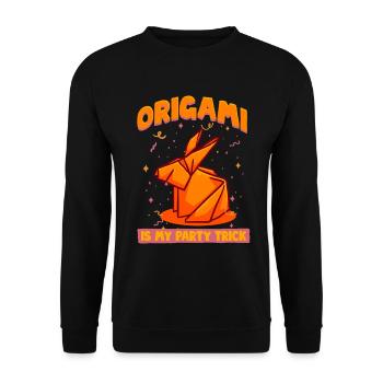 Origami Is My Party Trick - Unisex Sweatshirt - black - Front - Alina (178cm) & Michal (187cm)