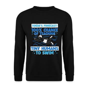 Swimming Instructor Teaching Tiny Humans To Swim - Unisex Sweatshirt - black - Front - Alina (178cm) & Michal (187cm)