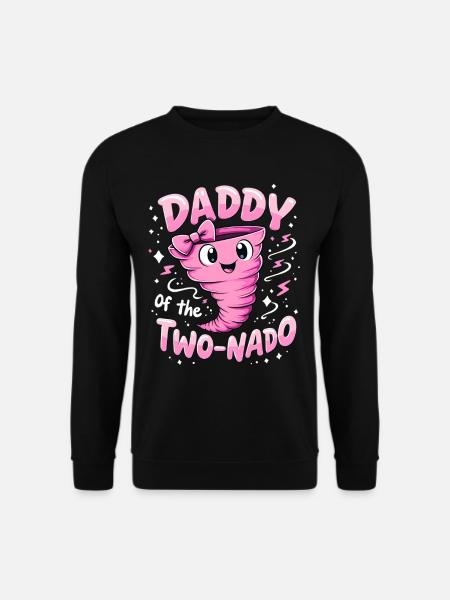 Daddy Two-Nado Pink Swirl - Unisex Sweatshirt - black