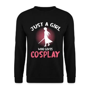 Just a Girl Loves Cosplay - Unisex Pullover - Schwarz - Vorne - Alina (178cm) & Michal (187cm)