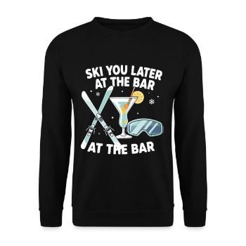 Ski You Later At The Bar Apres Ski Funny - Unisex Pullover - Schwarz - Vorne - Alina (178cm) & Michal (187cm)