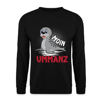 Insel Ummanz MOIN UMMANZ Ostsee Urlaub Lustig - Unisex Pullover - Schwarz - Vorne - Alina (178cm) & Michal (187cm)