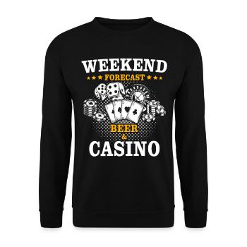 Casino Casino Players - Unisex Sweatshirt - black - Front - Alina (178cm) & Michal (187cm)