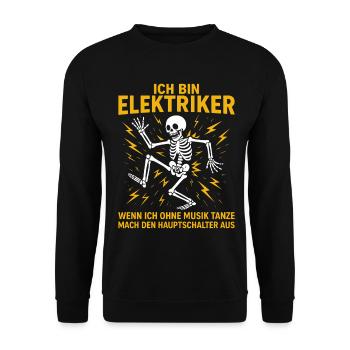 Electrician Saying Funny, I'm an Electrician - Unisex Sweatshirt - black - Front - Alina (178cm) & Michal (187cm)