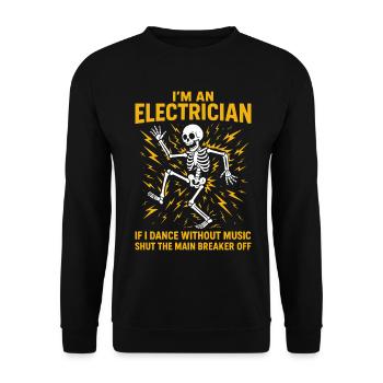 Maître électricien - Je suis électricien - Sweat-shirt Unisexe - noir - Devant - Alina (178cm) & Michal (187cm)