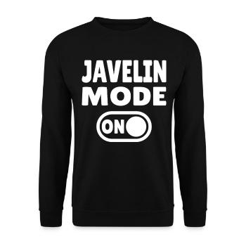 Mode Javelot ACTIVÉ - Lancer de Javelot - Sweat-shirt Unisexe - noir - Devant - Alina (178cm) & Michal (187cm)