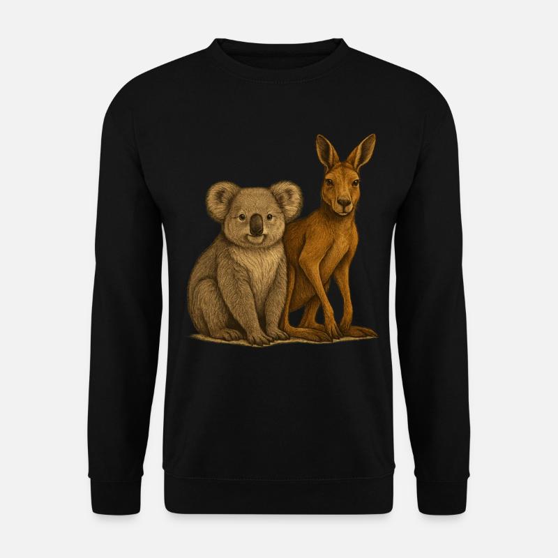 Koala and kangaroo - Unisex Sweatshirt - black