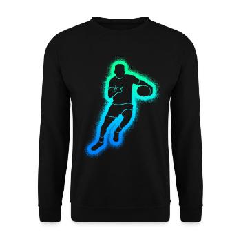 Rugbyspieler Kinder Jungen Herren Rugby - Unisex Pullover - Schwarz - Vorne - Alina (178cm) & Michal (187cm)