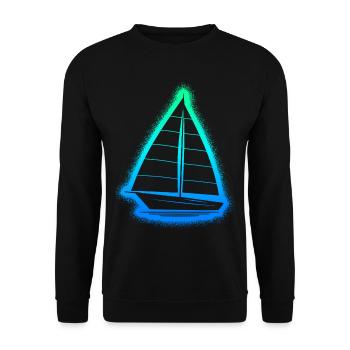 Sailing Sailboat Kids Men Boys Sailors - Unisex Sweatshirt - black - Front - Alina (178cm) & Michal (187cm)