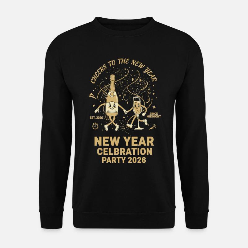 New Year Celebration Party 2026 Cheers - Unisex Sweatshirt - black