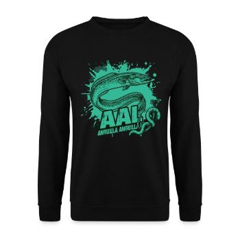 Eel – The Hunter of the Night - Unisex Sweatshirt - black - Front - Alina (178cm) & Michal (187cm)