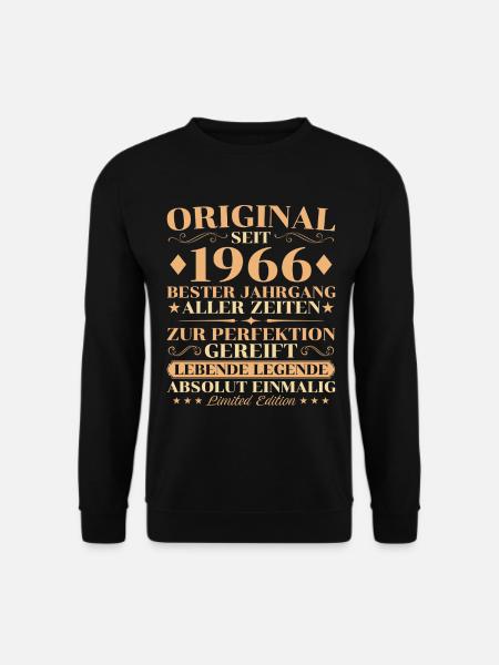 Original 1966 Jahrgang Geburtstag 60 Jahre - Unisex Pullover - Schwarz
