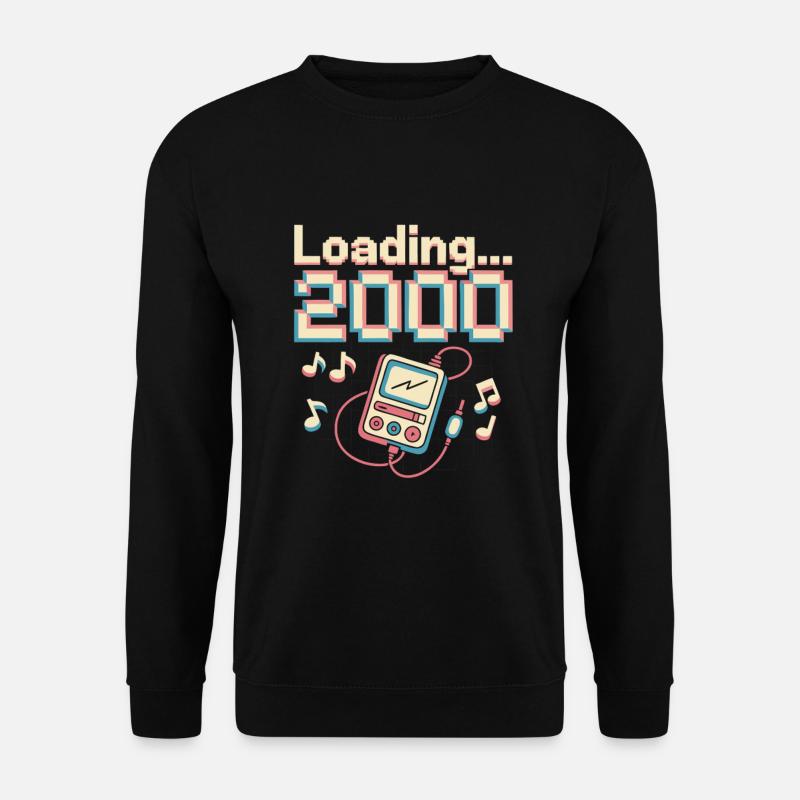 Conception de pixels Y2K – Chargement 2000 - Sweat-shirt Unisexe - noir