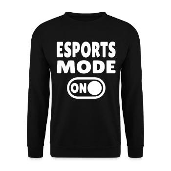 Esports Mode ON – Gaming - Unisex Sweatshirt - black - Front - Alina (178cm) & Michal (187cm)